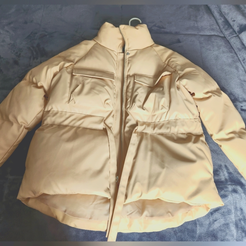 Puffer Leather-like Jacket Coat